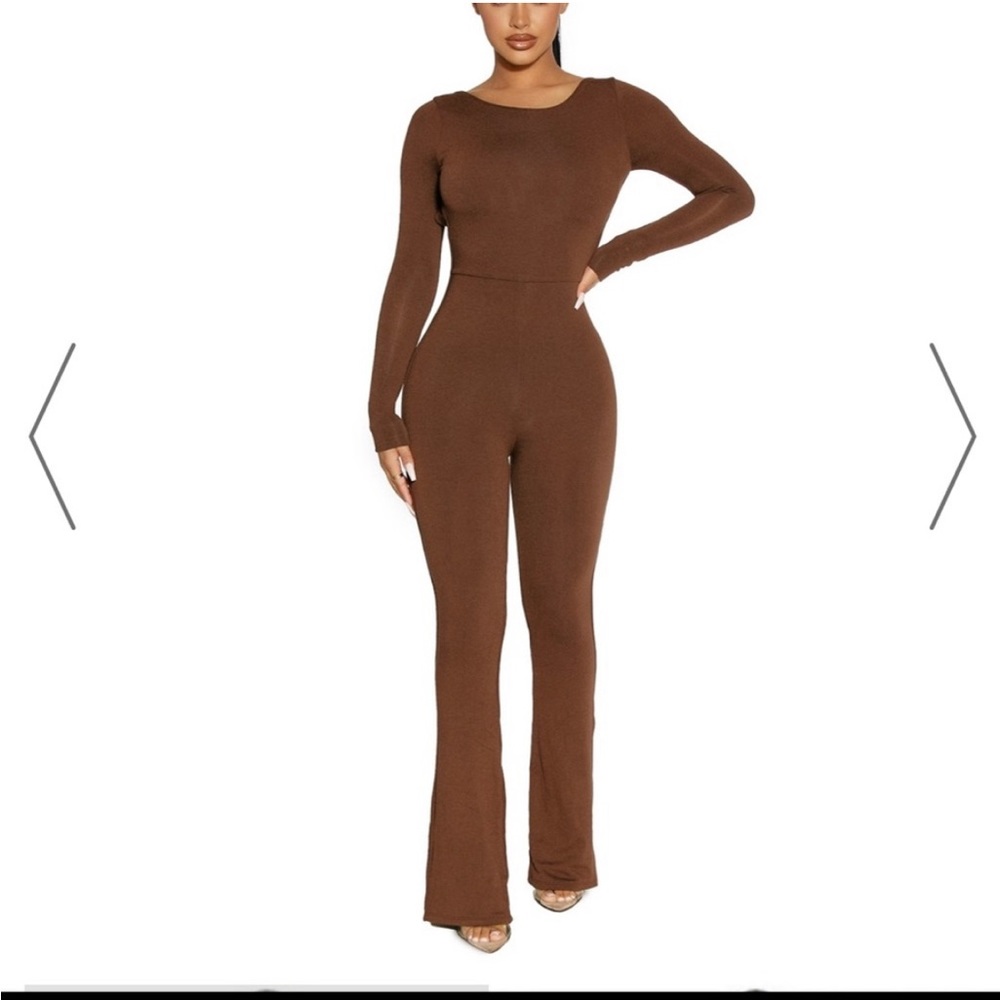 NWT Naked Wardrobe Play Flare Jumpsuit M